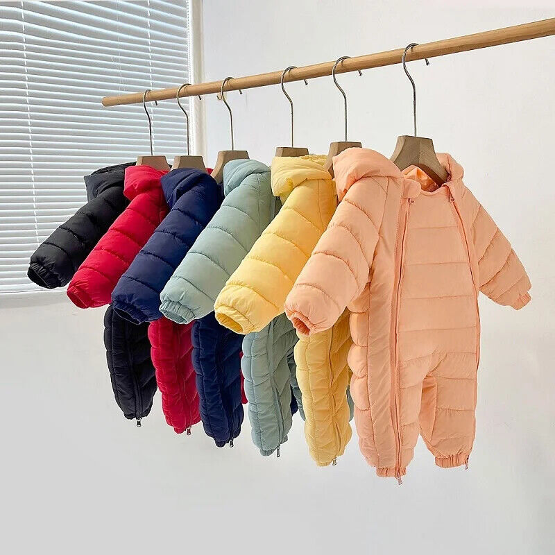 Baby Overall Winter Kleinkind Ganzkörperanzug Dick und Warm Mit Kapuze Für Babys
