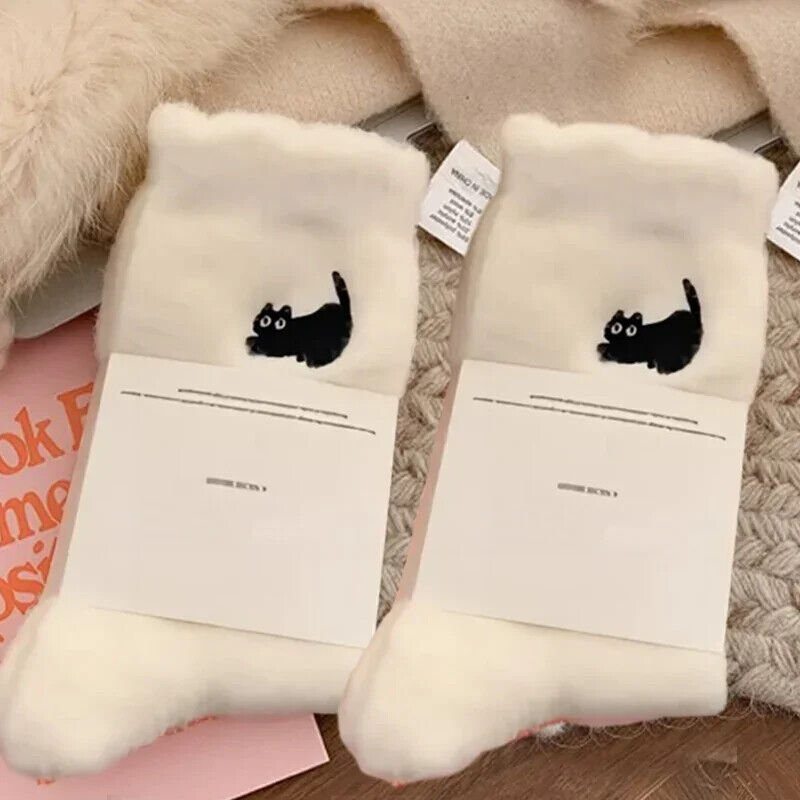 3 Paar Premium Katzen Socken Weiche Plüsch Socken sehr warm Winter flauschig