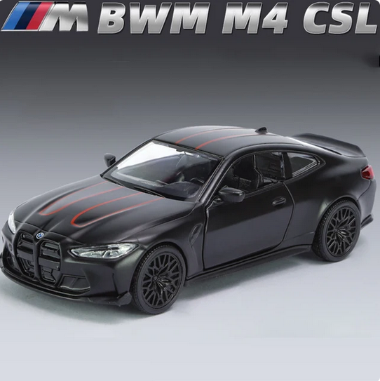 BMW M4 CSL 1:36 Modell Spielzeug Sammler Metall Auto Kinder Weiß Grau Rot