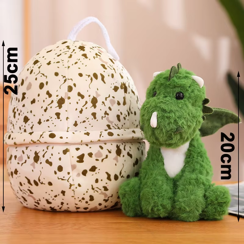HABO Plüschtier Dinosaurier Drache Schlüpfen Aus Ei Kuscheltier Plüschtier Kinde