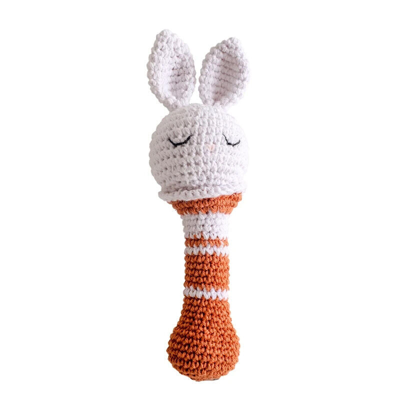 HABO Baby Häkel Tier Rassel Mit Ring Bär Teddy Hase Hund Spielzeug Kleinkind