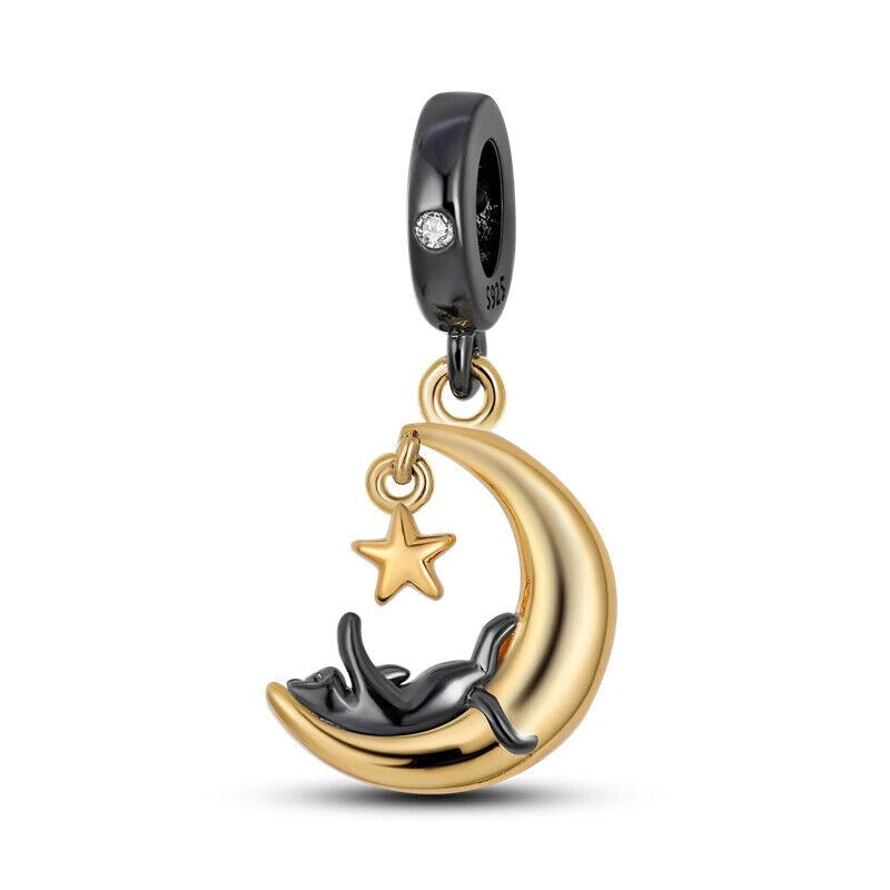 HABO TiereSerie Charms Silber – Hund, Katze Perlen für Pandora Armband Anhänger
