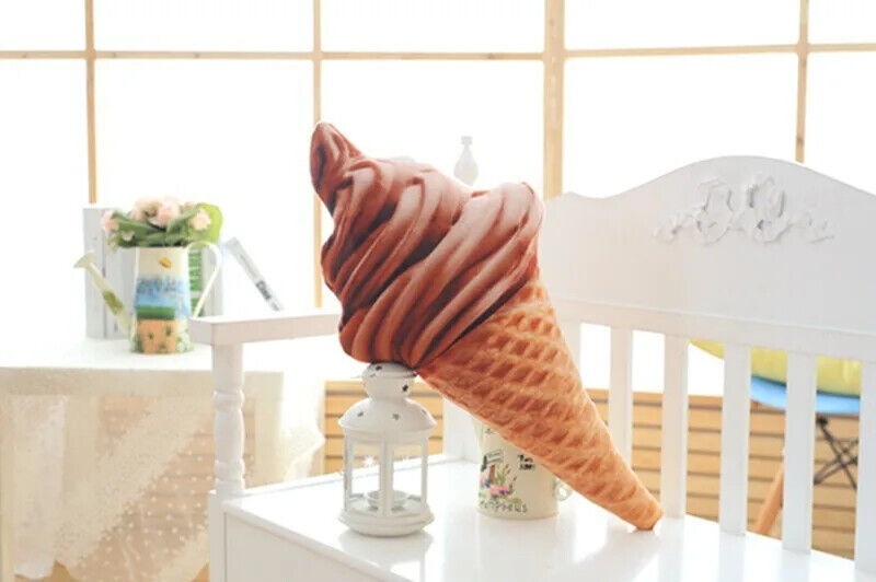 HABO Eis Waffel Plüsch Kissen Kuscheltier Bunt Riesig Bunt Streusel Geschenk