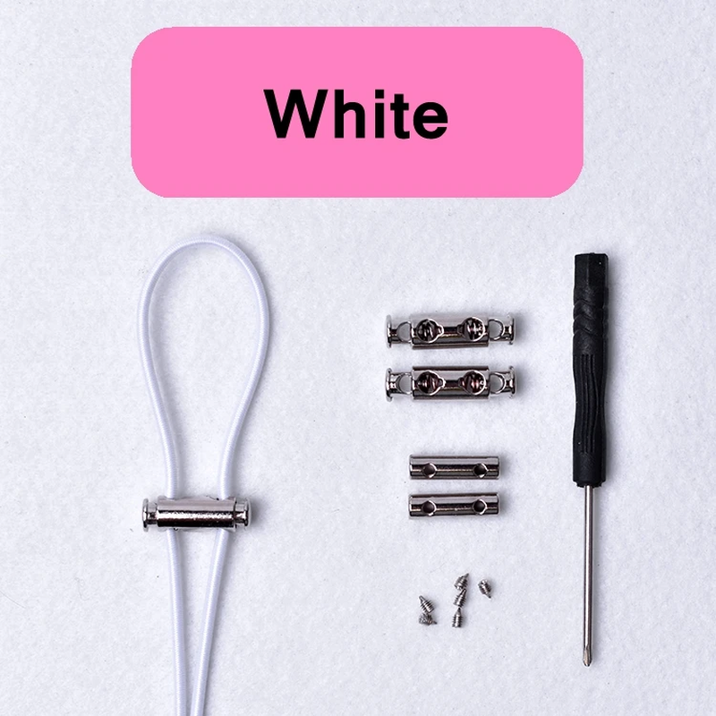 1 Paar Elastische Schnalle Schnürsenkel Kein Schnüren Schnürsenkel Metall Lock-