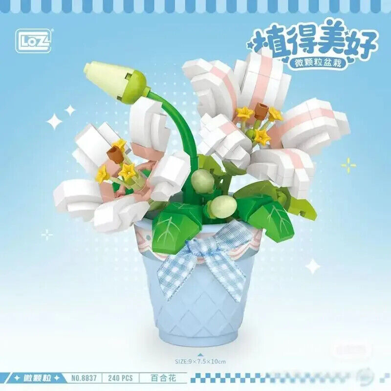 HABO Blumenstrauß Bausteine Set DIY Blumen Geschenk Valentinstag Frauen Mädchen