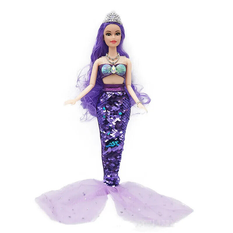 Meerjungfrauen Puppe 30cm Figur Beweglich Geschenk Mädchen Anziehpuppe Haare