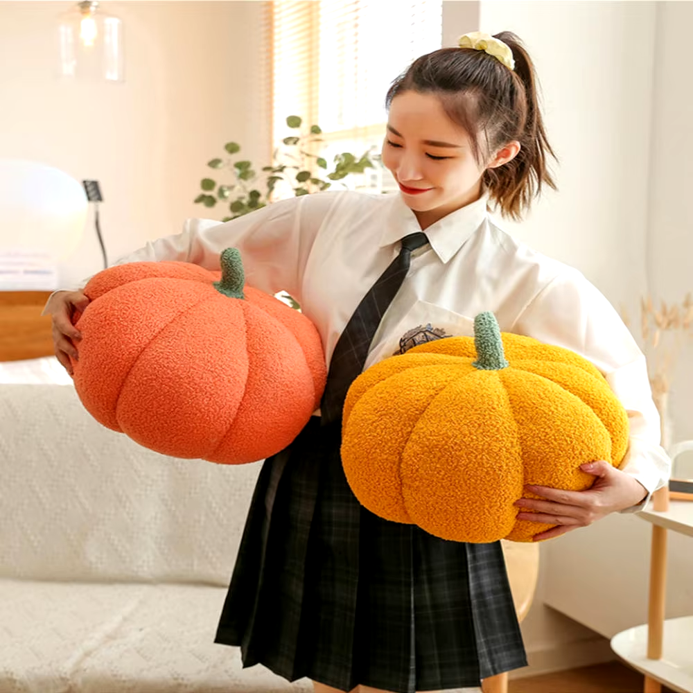HABO 20cm Kürbis Kissen Herbst Halloween Kuscheltier Plüsch Dekoration Stofftier