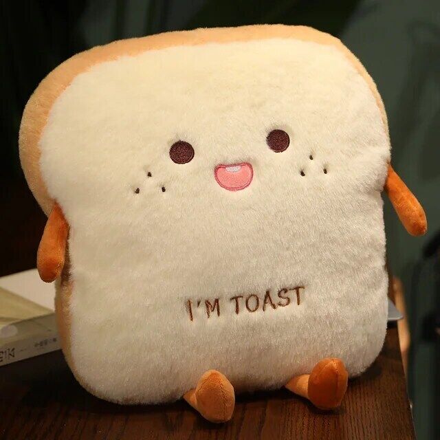 Toast Plüschtier Lachen Wütend 35cm Lustig Koch Stofftier Geschenk Gesicht