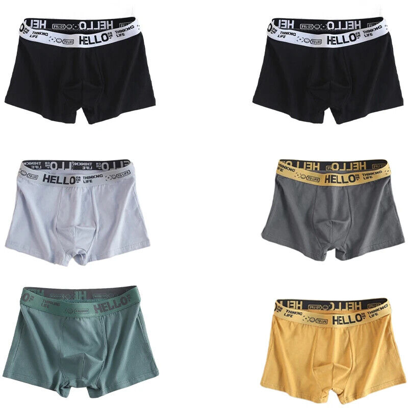 6 Stück Herren Unterwäsche Boxershorts Männer Baumwolle Unterhose Atmungsaktiv