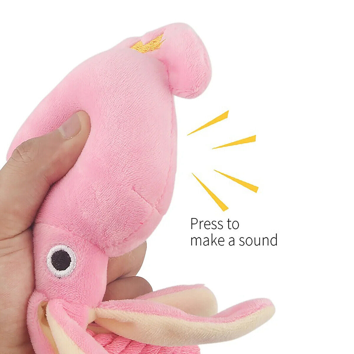 Oktupus Plüschtier Kuscheltier Pink für Kinder und Haustiere Geschenk