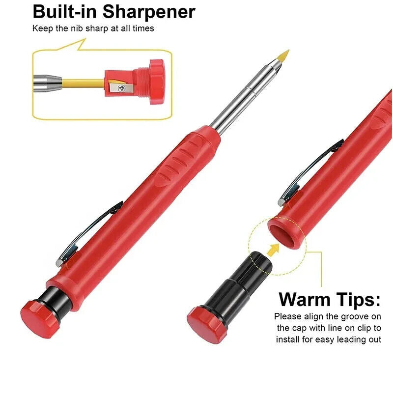 HABO Carpenter Mechanischer Bleistift mit Spitzer – für Holzbearbeitung & Bau