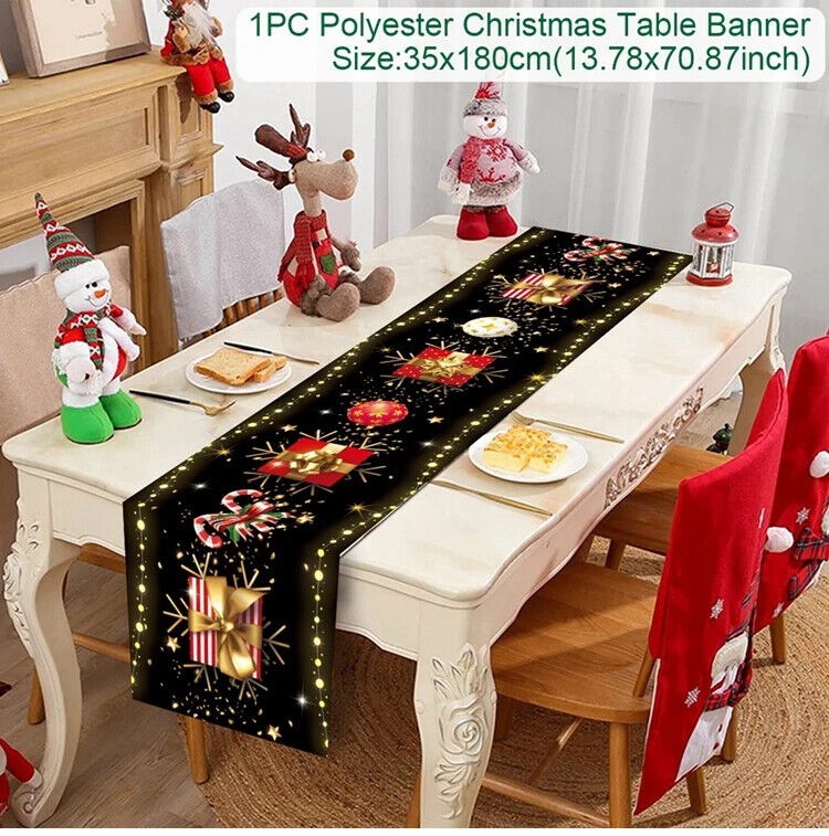 Tischdecke Weihnachten Tisch Läufer Dekoration Christmas Tischbezug Tischdeko