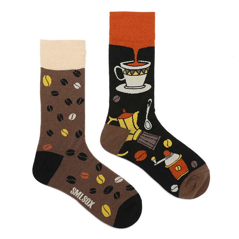 HABO 1 Paar Lustige Socken Ketchup Pommes Eis Noten Pilze Geschenk Mann Frauen