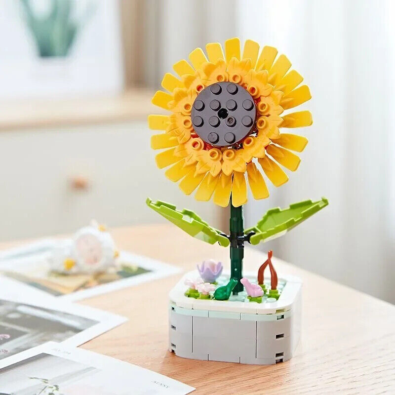 HABO Blumenstrauß Bausteine Set DIY Blumen Geschenk Valentinstag Frauen Mädchen