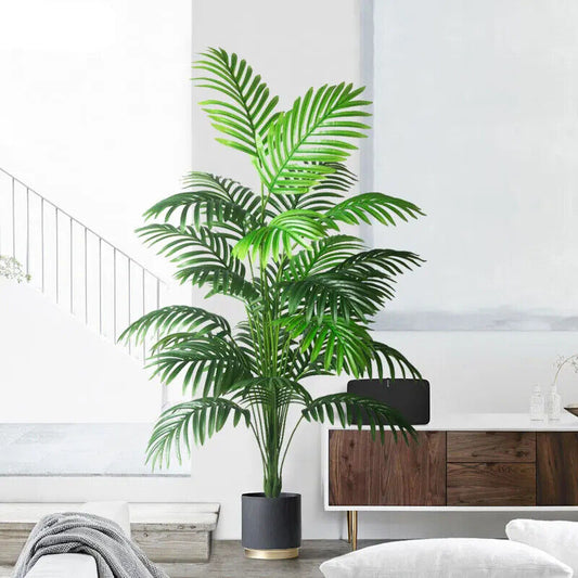 HABO 90–120 Cm Künstliche Palme Topf Pflanze Baum Riesig Dekoration Kunststoff
