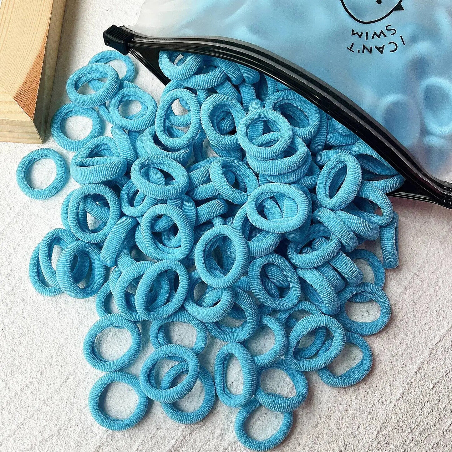 HABO 20/50 Stück Haargummi Elastisch Basic Bunt Gemischt Blau Rot Styling Haare