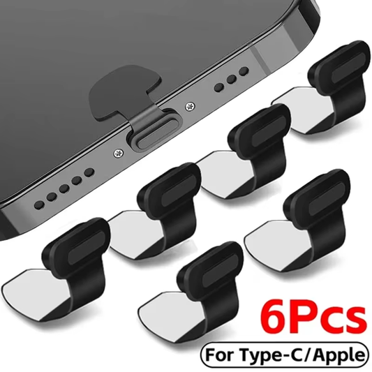 HABO 6PCS Silikon Telefonstaub Stecker für IPhone Samsung