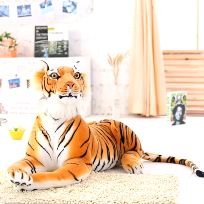 HABO 120cm Tiger Plüschtier Liegend Kuscheltier Riesig Geschenk Realistisch Kind