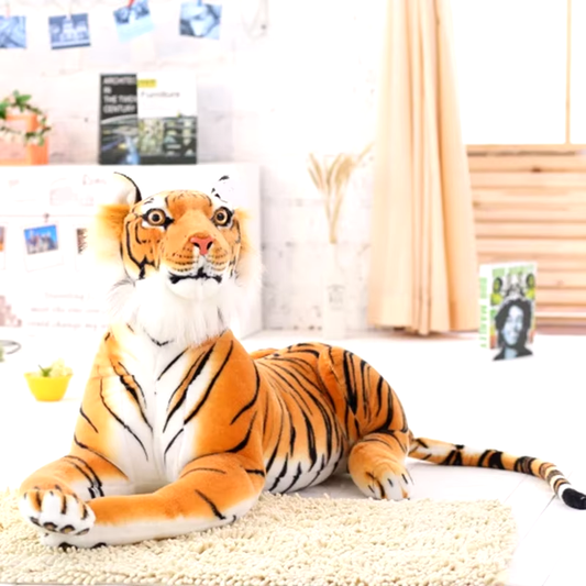 HABO 120cm Tiger Plüschtier Liegend Kuscheltier Riesig Geschenk Realistisch Kind