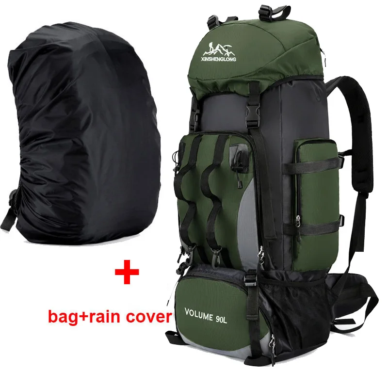HABO 90L Wasserdicht Wandern Camping Rucksack Trekking Backpacking Groß Fächer