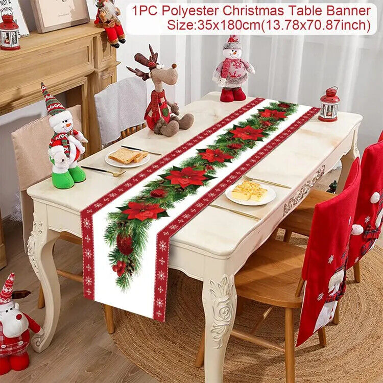 Tischdecke Weihnachten Tisch Läufer Dekoration Christmas Tischbezug Tischdeko