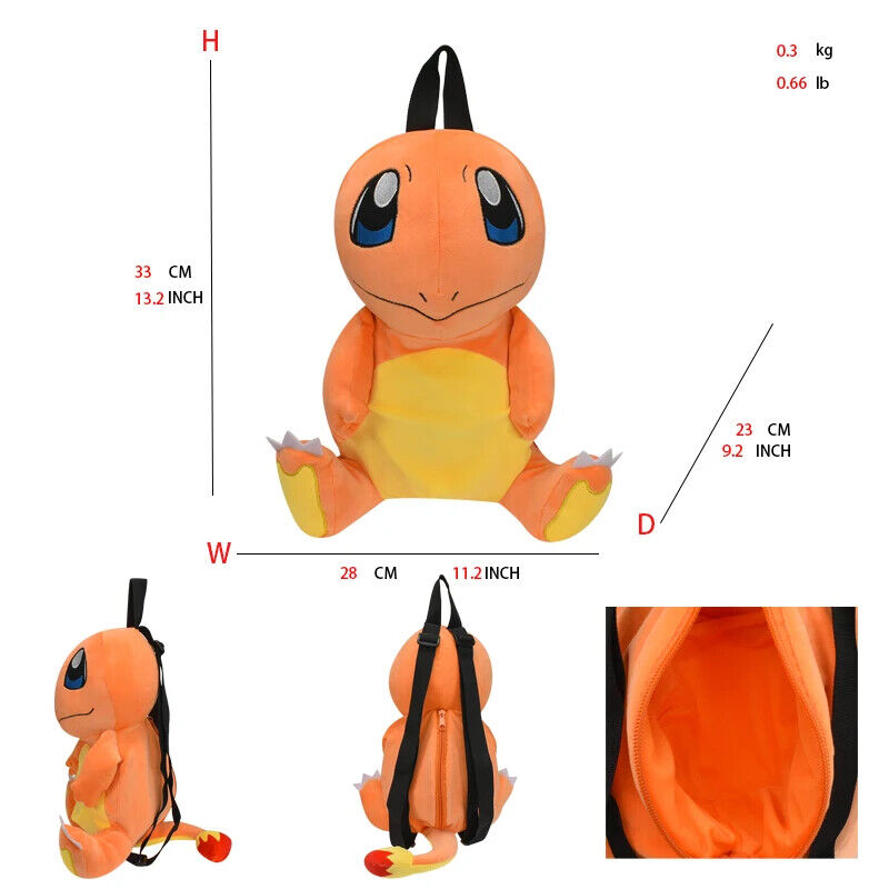 Pokemon Pikachu Snorlax ... Plüschrucksack weicher niedlicher Rucksack Pokemon