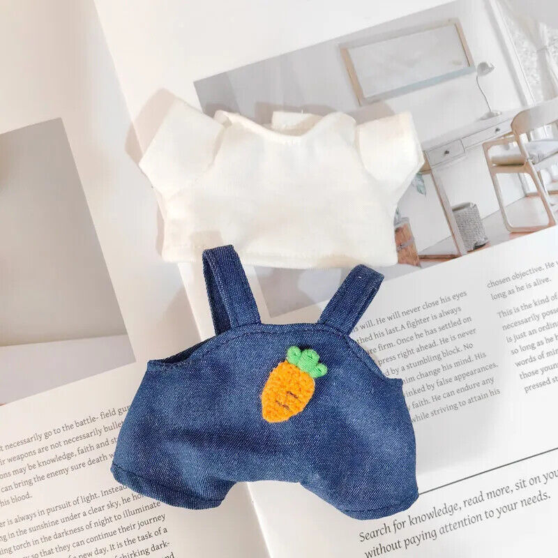 Set Puppenkleidung für 17 cm Idolkinder – Kawaii Overalls und Zubehör
