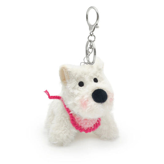 Kawaii 10 cm Plüsch Welpen Spielzeug – Niedlicher weißer Hunde-Anhänger