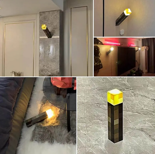 Fackel Wandlampe Mining&Craft Nachttischlampe 4 Farben Schlafzimmer