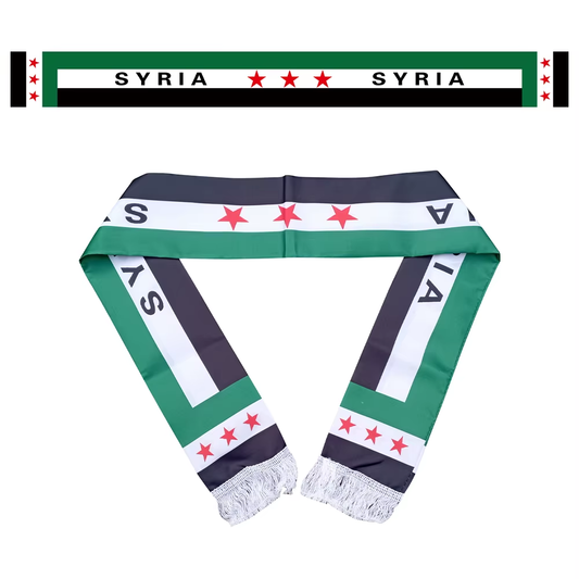 HABO Syrien Neue Flagge Republik Schal Fahne Wimpel Grün Drei Sterne