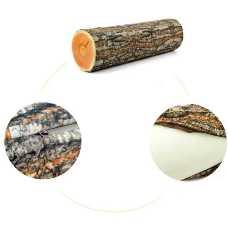 HABO Baum Stumpf Plüsch Kissen Sofakissen Handwerker Rustikal Einrichtung Kusche