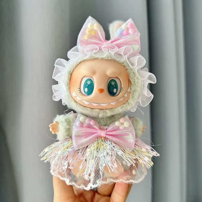 Mini Plüsch Puppe Kleidung Outfit Geschenk für Mädchen 