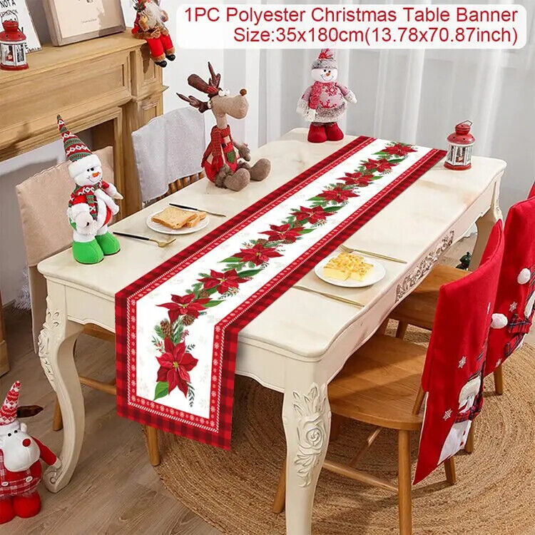 Tischdecke Weihnachten Tisch Läufer Dekoration Christmas Tischbezug Tischdeko