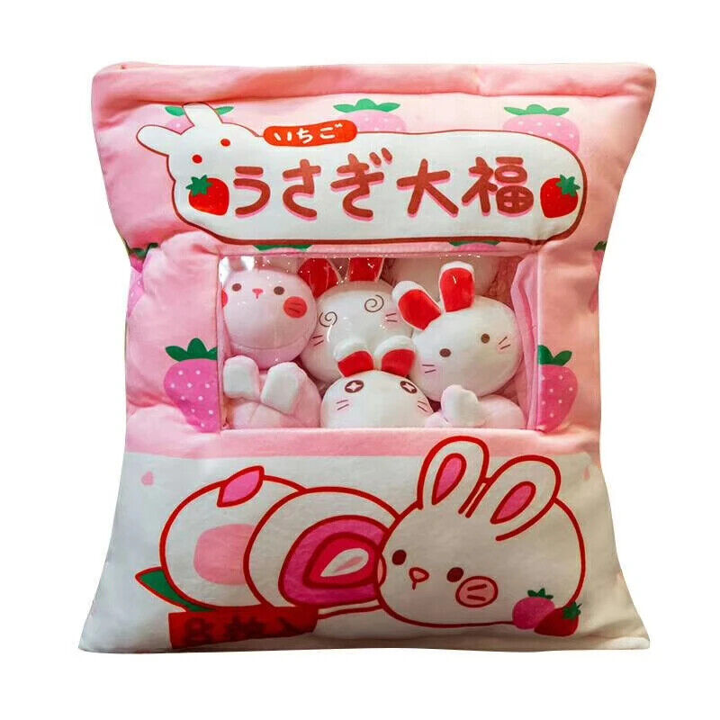 Plüsch-Snacktasche – Süße Mini-Puppen & Kissen im Frucht- und Tierdesign