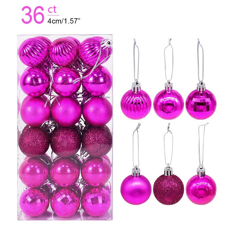 Weihnachtskugeln Weihnachtbaum Kugeln Dekoration für Christbaum Bunt Gold Silber