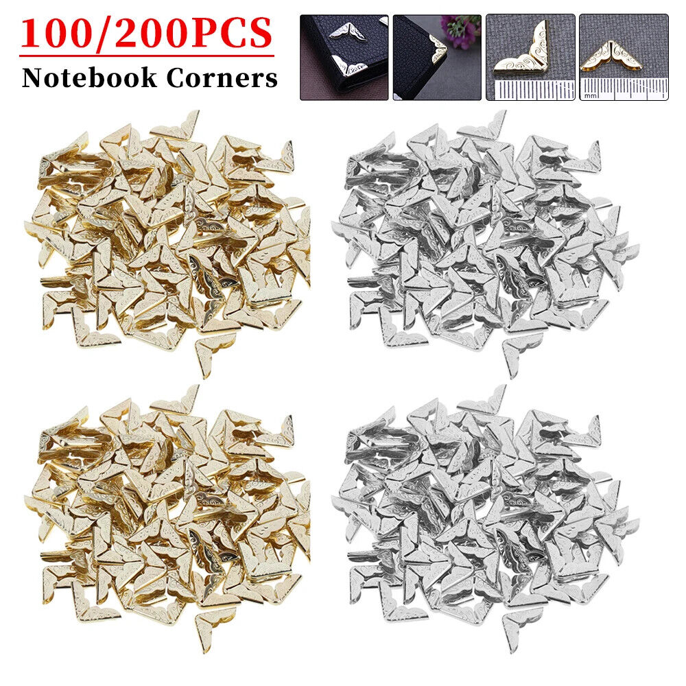 HABO Bucheckenschutz aus Metall Eckenschutz für Scrapbooking, Alben, Menüs, Ordn