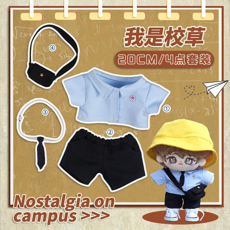Set mit Puppenkleidung für 20 cm Idol-Puppen – Niedlicher Studentenanzug und JK-