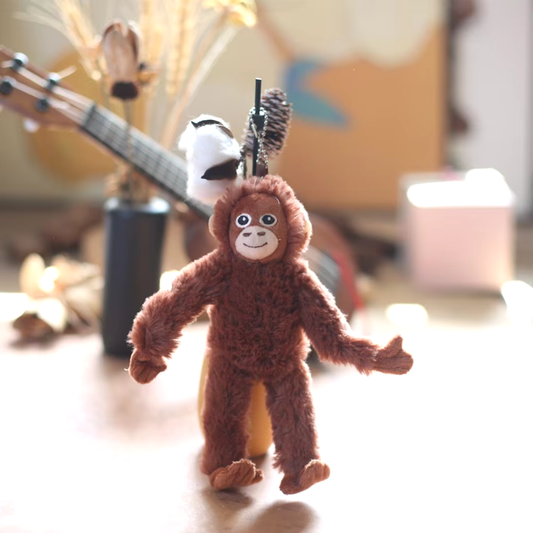 20Cm Gorilla Anhänger Plüsch Affe Orang-Utan Schlüssel Kuscheltier Geschenk 