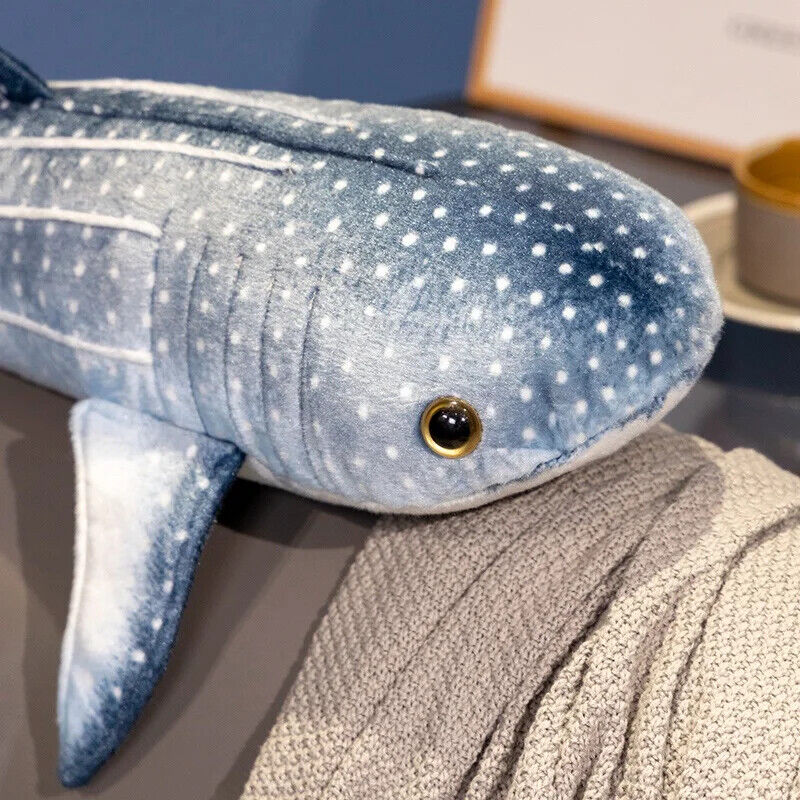 HABO 60Cm Walhai Plüschtier Kuscheltier Riesig Meer Hai Wal Geschenk Kinder Blau