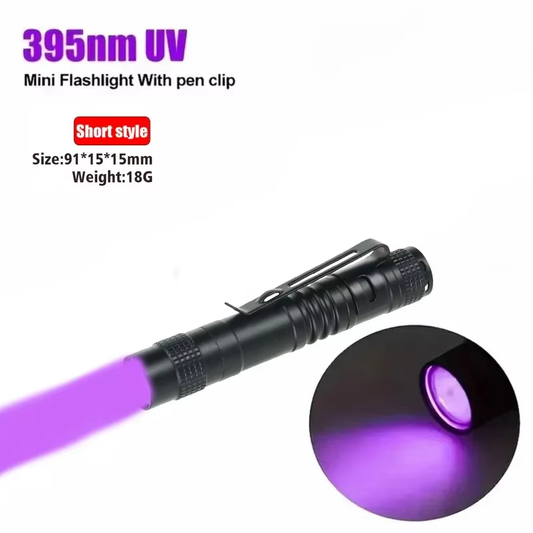 HABO 365/395Nm Uv-Taschenlampe Ultraviolett klein Schwarzlicht Erkennungs Lampe