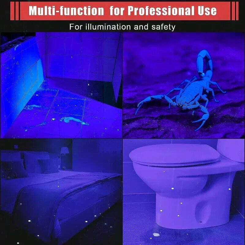 HABO 365/395Nm Uv-Taschenlampe Ultraviolett klein Schwarzlicht Erkennungs Lampe