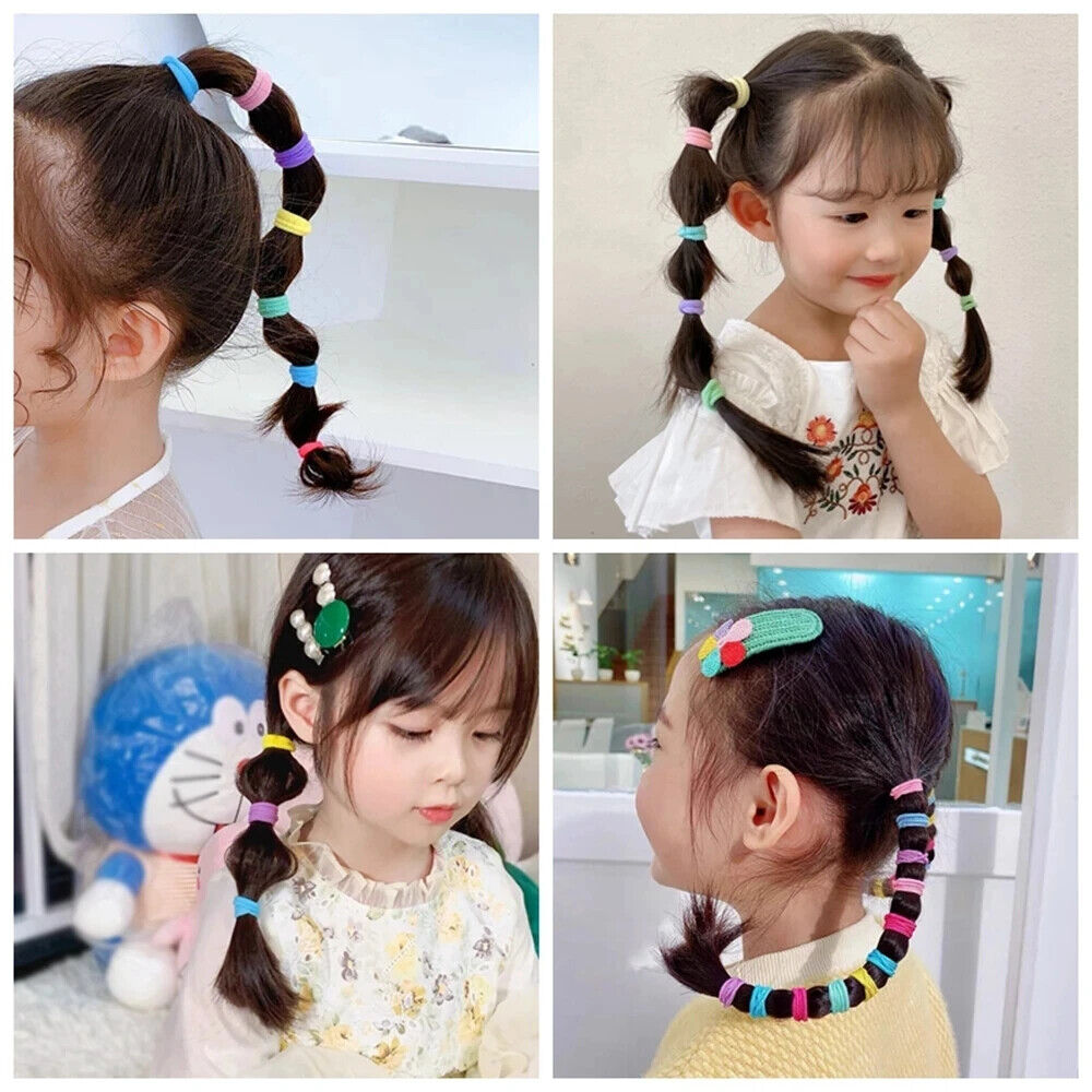 HABO 20/50 Stück Haargummi Elastisch Basic Bunt Gemischt Blau Rot Styling Haare