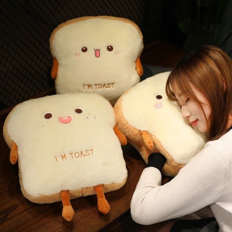 Toast Plüschtier Lachen Wütend 35cm Lustig Koch Stofftier Geschenk Gesicht