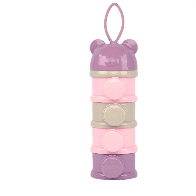 HABO 4-Schicht Bär-Stil Tragbare Milchpulver-Box für Babynahrung und Snacks