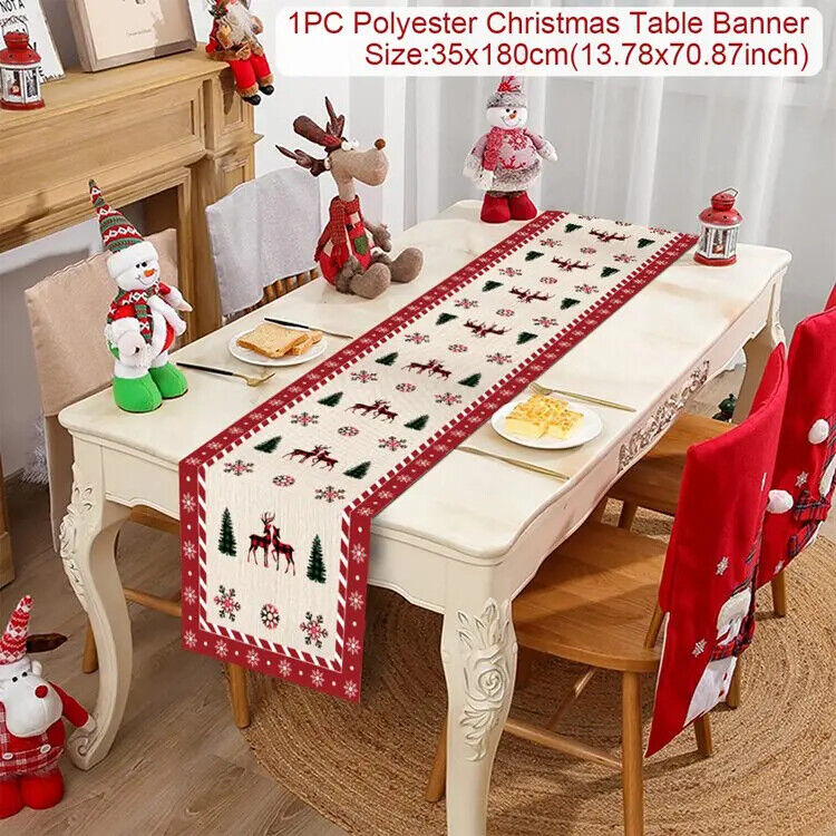 Tischdecke Weihnachten Tisch Läufer Dekoration Christmas Tischbezug Tischdeko