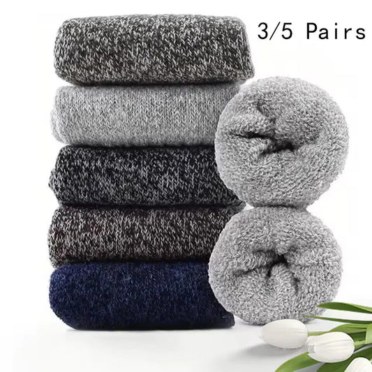 HABO Dicke Woll Socken für Männer – Herbst- und Winterstrümpfe, Crew-Socken