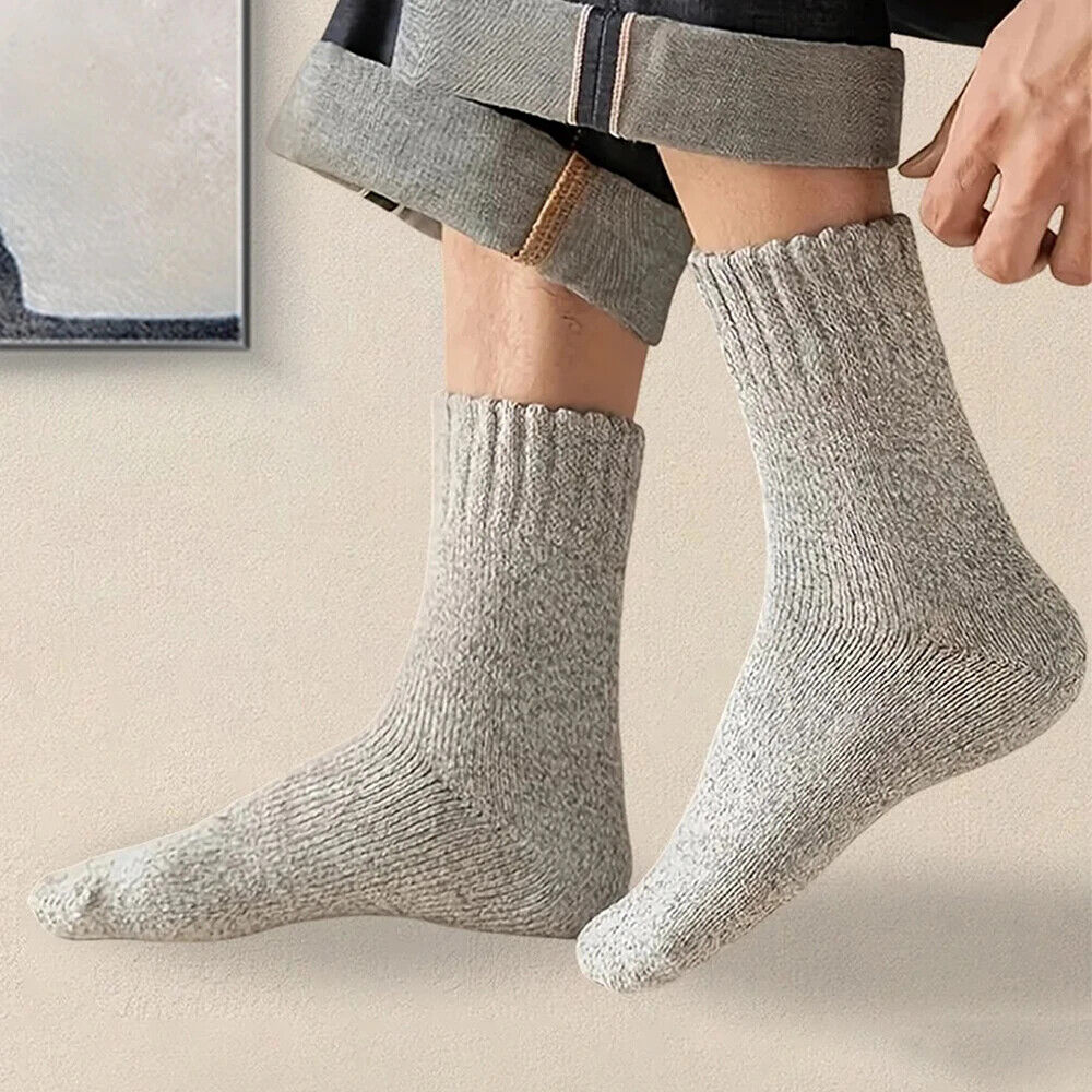 HABO Dicke Woll Socken für Männer – Herbst- und Winterstrümpfe, Crew-Socken