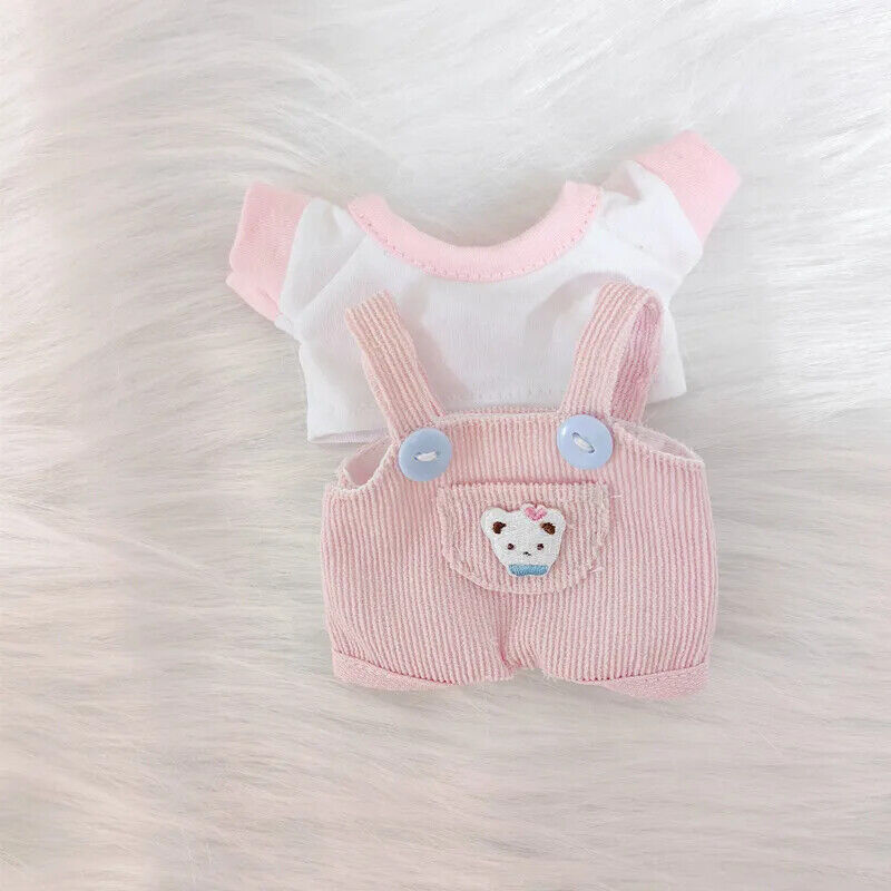 Puppenkleider für 17 cm Baumwoll-Idolpuppen – Prinzessinnenkleid und Overalls