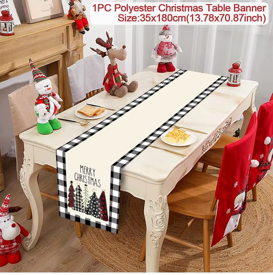 Tischdecke Weihnachten Tisch Läufer Dekoration Christmas Tischbezug Tischdeko