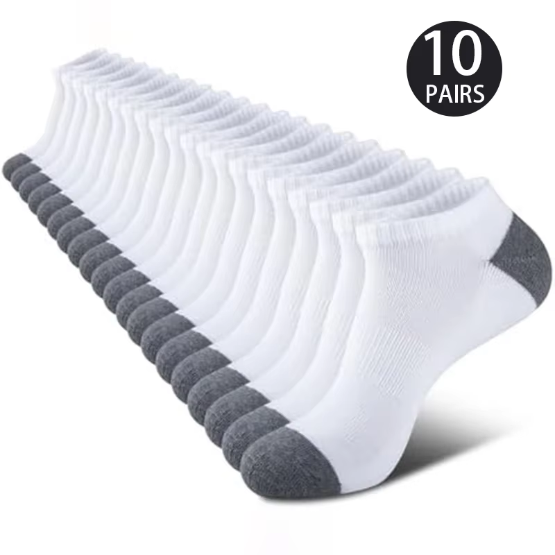 HABO 10 Paar Hochwertige Sport-Fitness-Laufsocken Atmungsaktive Kurze Socken